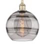 Innovations Lighting Rochester 10" Wide Mini Pendant Antique Brass / Light Smoke
