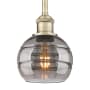 Innovations Lighting Rochester 6" Wide Mini Pendant Antique Brass / Light Smoke