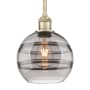 Innovations Lighting Rochester 8" Wide Mini Pendant Antique Brass / Clear