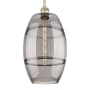 Innovations Lighting Vaz 10" Wide Mini Pendant Antique Brass / Light Smoke