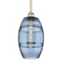 Innovations Lighting Vaz 8" Wide Mini Pendant Antique Brass / Princess Blue