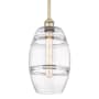Innovations Lighting Vaz 8" Wide Mini Pendant Antique Brass / Clear