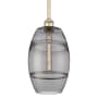 Innovations Lighting Vaz 8" Wide Mini Pendant Antique Brass / Light Smoke