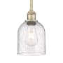 Innovations Lighting Bella 6" Wide Mini Pendant Antique Brass / Seedy