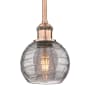 Innovations Lighting Athens Deco Swirl 6" Wide Mini Pendant Antique Copper