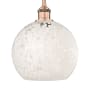 Innovations Lighting White Mouchette 10" Wide Mini Pendant Antique Copper