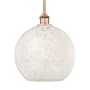 Innovations Lighting White Mouchette 12" Wide Pendant Antique Copper