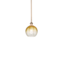 Innovations Lighting Brookhaven Globe 8" Wide Mini Pendant Antique Copper / Amber