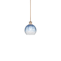 Innovations Lighting Brookhaven Globe 8" Wide Mini Pendant Antique Copper / Sapphire Blue