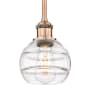 Innovations Lighting Rochester 6" Wide Mini Pendant Antique Copper / Clear