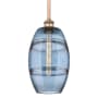 Innovations Lighting Vaz 8" Wide Mini Pendant Antique Copper / Princess Blue