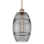 Innovations Lighting Vaz 8" Wide Mini Pendant Antique Copper / Light Smoke