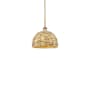 Innovations Lighting Woven Rattan 12" Wide Pendant Antique Copper / Natural