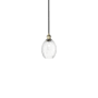 Innovations Lighting Preston 7" Wide Mini Pendant Black Antique Brass / Clear