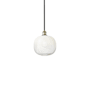 Innovations Lighting Brookhaven Sphere 11" Wide Mini Pendant Black Antique Brass / Opal
