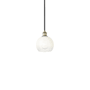 Innovations Lighting Brookhaven Globe 8" Wide Mini Pendant Black Antique Brass / Opal