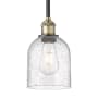 Innovations Lighting Bella 6" Wide Mini Pendant Black Antique Brass / Seedy