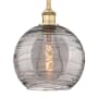 Innovations Lighting Athens Deco Swirl 10" Wide Mini Pendant Brushed Brass