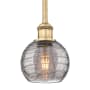 Innovations Lighting Athens Deco Swirl 6" Wide Mini Pendant Brushed Brass