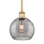 Innovations Lighting Athens Deco Swirl 8" Wide Mini Pendant Brushed Brass