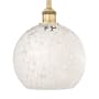 Innovations Lighting White Mouchette 10" Wide Mini Pendant Brushed Brass