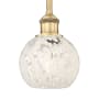 Innovations Lighting White Mouchette 6" Wide Mini Pendant Brushed Brass