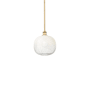 Innovations Lighting Brookhaven Sphere 11" Wide Mini Pendant Brushed Brass / Opal