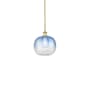 Innovations Lighting Brookhaven Sphere 11" Wide Mini Pendant Brushed Brass / Sapphire Blue