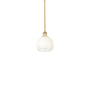 Innovations Lighting Brookhaven Globe 8" Wide Mini Pendant Brushed Brass / Opal