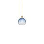 Innovations Lighting Brookhaven Globe 8" Wide Mini Pendant Brushed Brass / Sapphire Blue