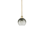 Innovations Lighting Brookhaven Globe 8" Wide Mini Pendant Brushed Brass / Slate