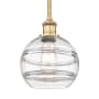 Innovations Lighting Rochester 8" Wide Mini Pendant Brushed Brass / Clear