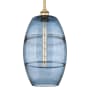 Innovations Lighting Vaz 10" Wide Mini Pendant Brushed Brass / Princess Blue