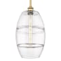 Innovations Lighting Vaz 10" Wide Mini Pendant Brushed Brass / Clear