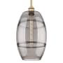 Innovations Lighting Vaz 10" Wide Mini Pendant Brushed Brass / Light Smoke