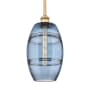 Innovations Lighting Vaz 8" Wide Mini Pendant Brushed Brass / Princess Blue