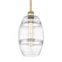 Innovations Lighting Vaz 8" Wide Mini Pendant Brushed Brass / Clear