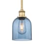 Innovations Lighting Bella 6" Wide Mini Pendant Brushed Brass / Princess Blue
