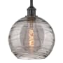 Innovations Lighting Athens Deco Swirl 10" Wide Mini Pendant Matte Black