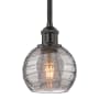 Innovations Lighting Athens Deco Swirl 6" Wide Mini Pendant Matte Black