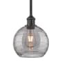 Innovations Lighting Athens Deco Swirl 8" Wide Mini Pendant Matte Black