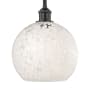 Innovations Lighting White Mouchette 10" Wide Mini Pendant Matte Black