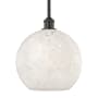 Innovations Lighting White Mouchette 12" Wide Pendant Matte Black