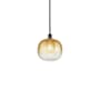 Innovations Lighting Brookhaven Sphere 11" Wide Mini Pendant Matte Black / Amber