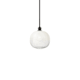 Innovations Lighting Brookhaven Sphere 11" Wide Mini Pendant Matte Black / Opal
