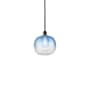 Innovations Lighting Brookhaven Sphere 11" Wide Mini Pendant Matte Black / Sapphire Blue