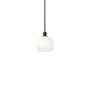 Innovations Lighting Brookhaven Globe 8" Wide Mini Pendant Matte Black / Opal