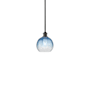 Innovations Lighting Brookhaven Globe 8" Wide Mini Pendant Matte Black / Sapphire Blue