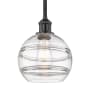 Innovations Lighting Rochester 8" Wide Mini Pendant Matte Black / Clear
