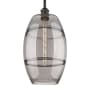 Innovations Lighting Vaz 10" Wide Mini Pendant Matte Black / Light Smoke